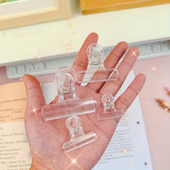 20pcs Transparent Ticket Clip File Folder Snack Sealing