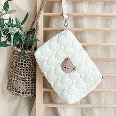 Zipper Handbag for Moms & Babies - Diaper Wipes Love Quilt