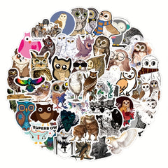 50pcs Owl Stickers Waterproof Material for Mobile Phone Luggage Notebook