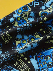 Boys Gamepad Print Shorts Comfortable Summer Clothes