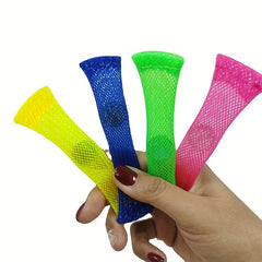 4Pcs Braided Mesh Tubes Fidget Toys with Marble