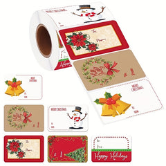 250pcs Santa Snowman Seal Christmas Sticker Roll
