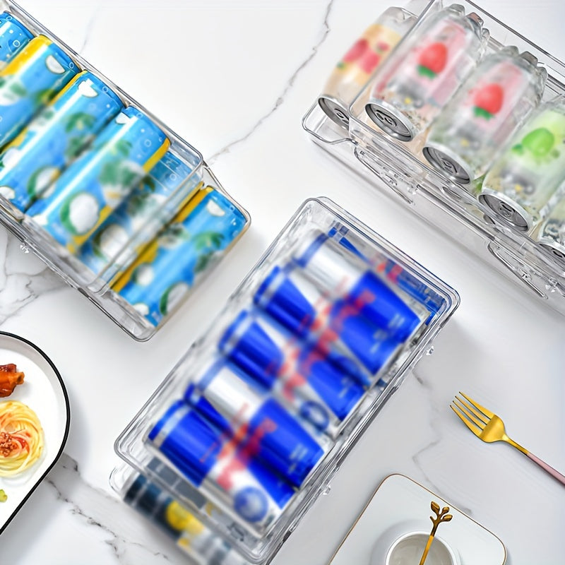 Foldable 2-Layer Refrigerator Can Holder