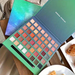 48-Color Eyeshadow Palette Multicolor Brown Orange Sequin Matte Shimmer Finish