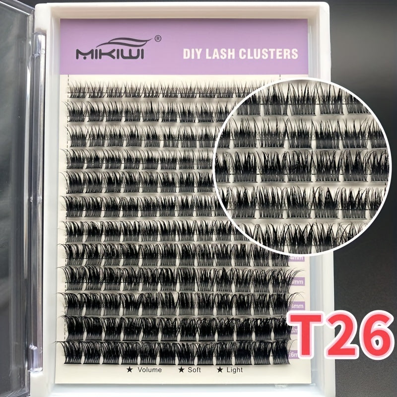 168pcs DIY Eyelash Extension Kit D Curl Volume Individual Lashes 8-16mm