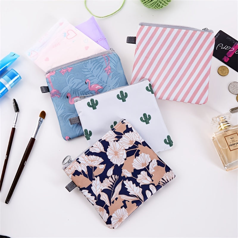 Portable Sanitary Napkin Bag Dustproof Storage With Zipper