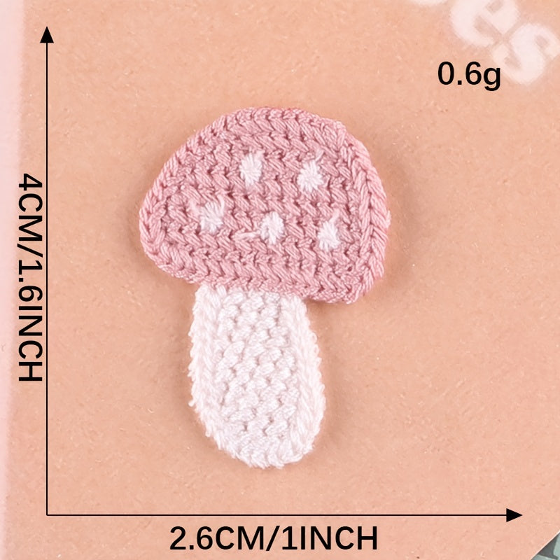 7pcs Small Mushroom Patches for Girls DIY Clothing Accessories
