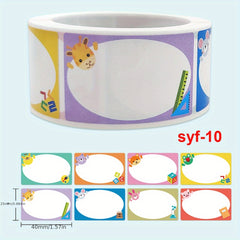 1 Roll 200pcs Cartoon PreschoolName Label Stickers