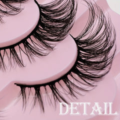 Faux Mink Cat Eye Eyelashes Extension 19mm Natural Fluffy Lashes Makeup