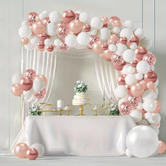 Rose Golden Balloon Arch Kit 96pcs For Birthday Wedding Party
