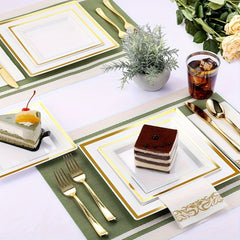 12pc Disposable Guest Towels Soft Absorbent Linen Feel Paper Hand Towel
