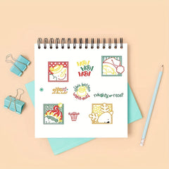 Christmas Santa Photo Frame Clear Stamps for Card Making DIY Scrapbooking
