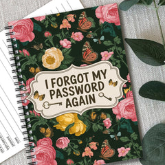 Spiral Password Notebook for Internet Login Recording