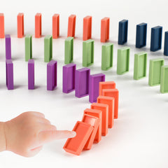 Automatic Domino Train Toy Sensory Training DIY Gift Random Colors