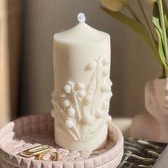 Orchid Cylindrical Candle Making Silicone Mold