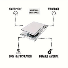 4pcs Mylar Emergency Blankets for Camping Hiking First Aid