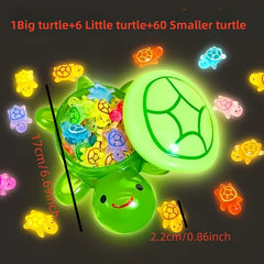 Glowing Big Turtle with 6 Small Turtles Set