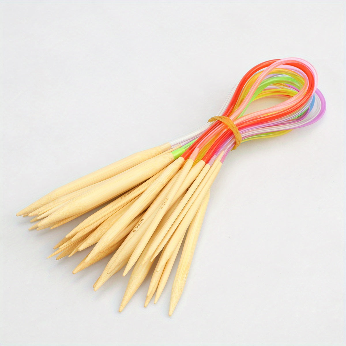 18pcs Bamboo Circular Knitting Needles Set 18 Sizes 2mm-10mm