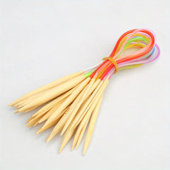 18pcs Bamboo Circular Knitting Needles Set 18 Sizes 2mm-10mm