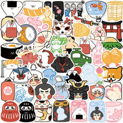 50 Japanese Small Things Doodle Stickers Learning Toy DIY Party Stickers