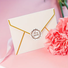 Rolled Rose Golden Stickers Hot Stamping 500 Sheets