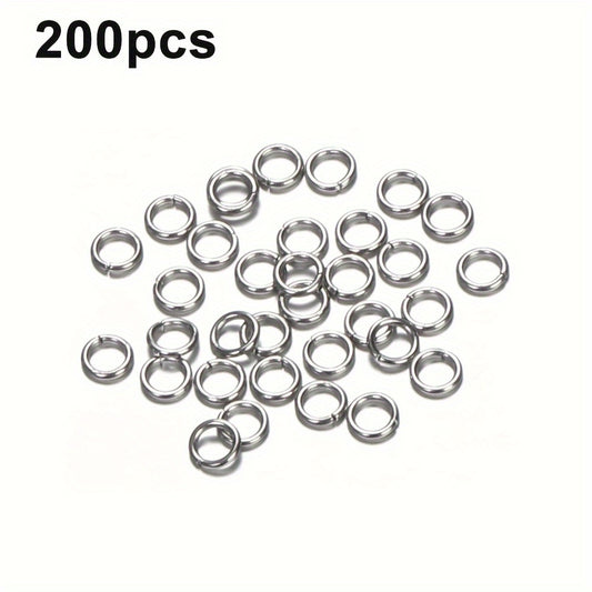 200pcs Stainless Steel Jump Rings for DIY Jewelry Making