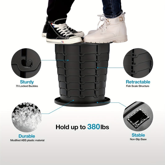 1pc Portable Toilet for Travel Adjustable Height Camping Toilet