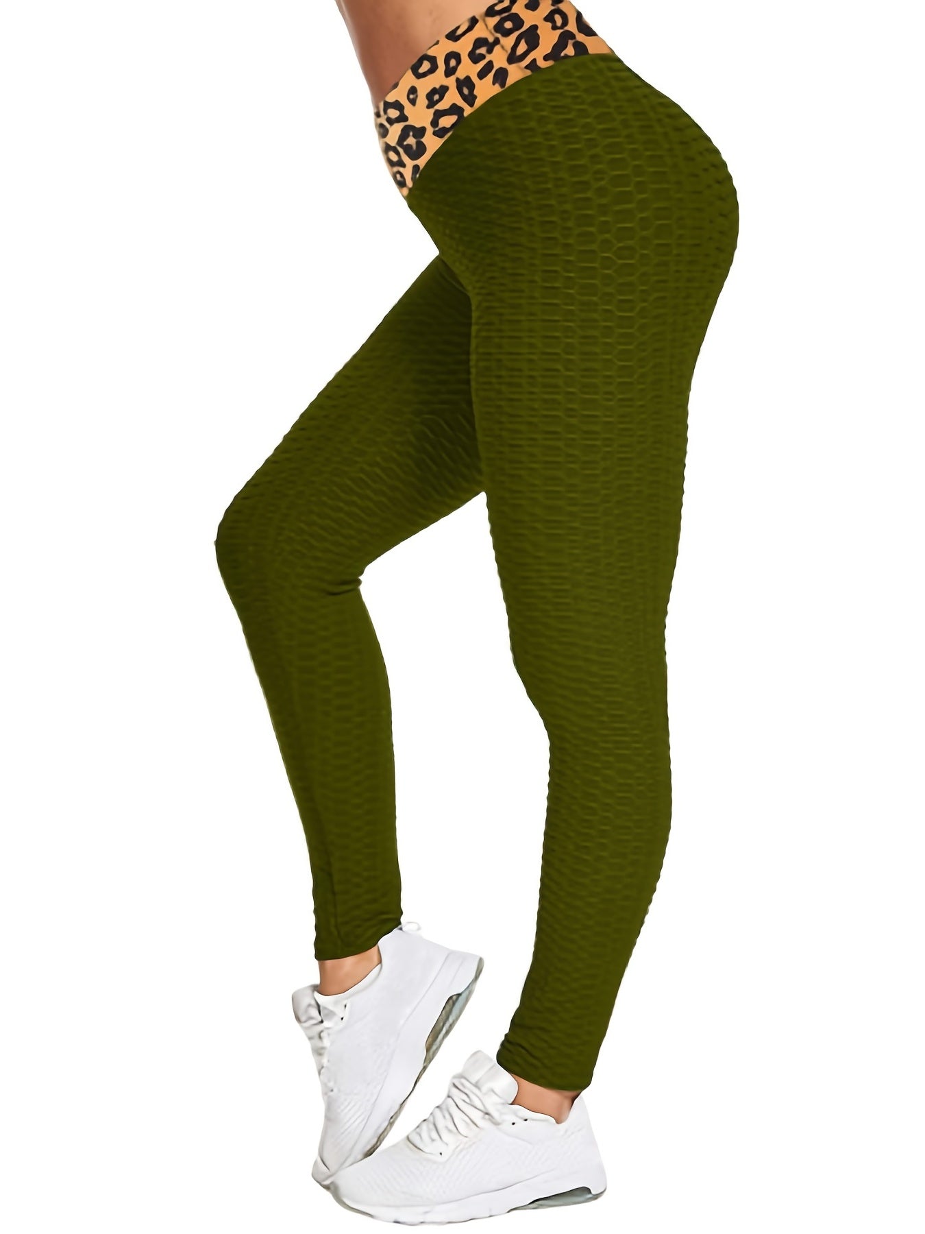 Honeycomb Leggings High Waist Skinny Leggings Spring Summer Women's