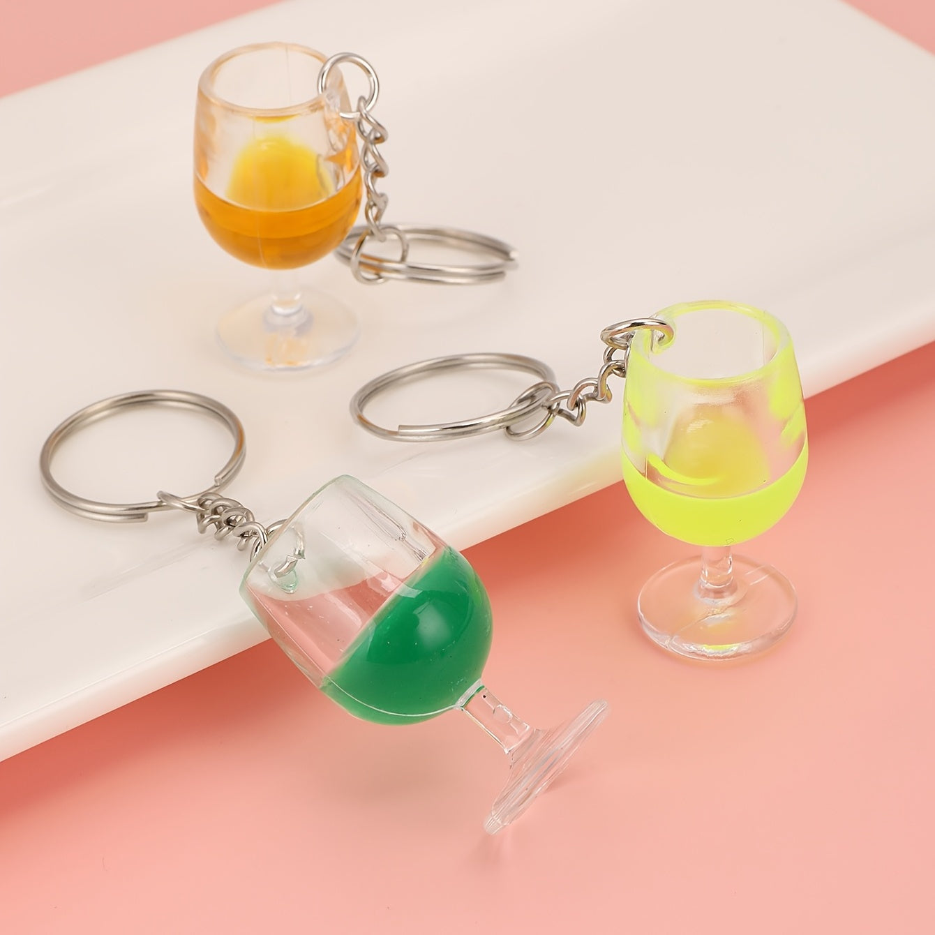 Juice Model Keychain Resin Key Ring Purse Car Accessory Gift