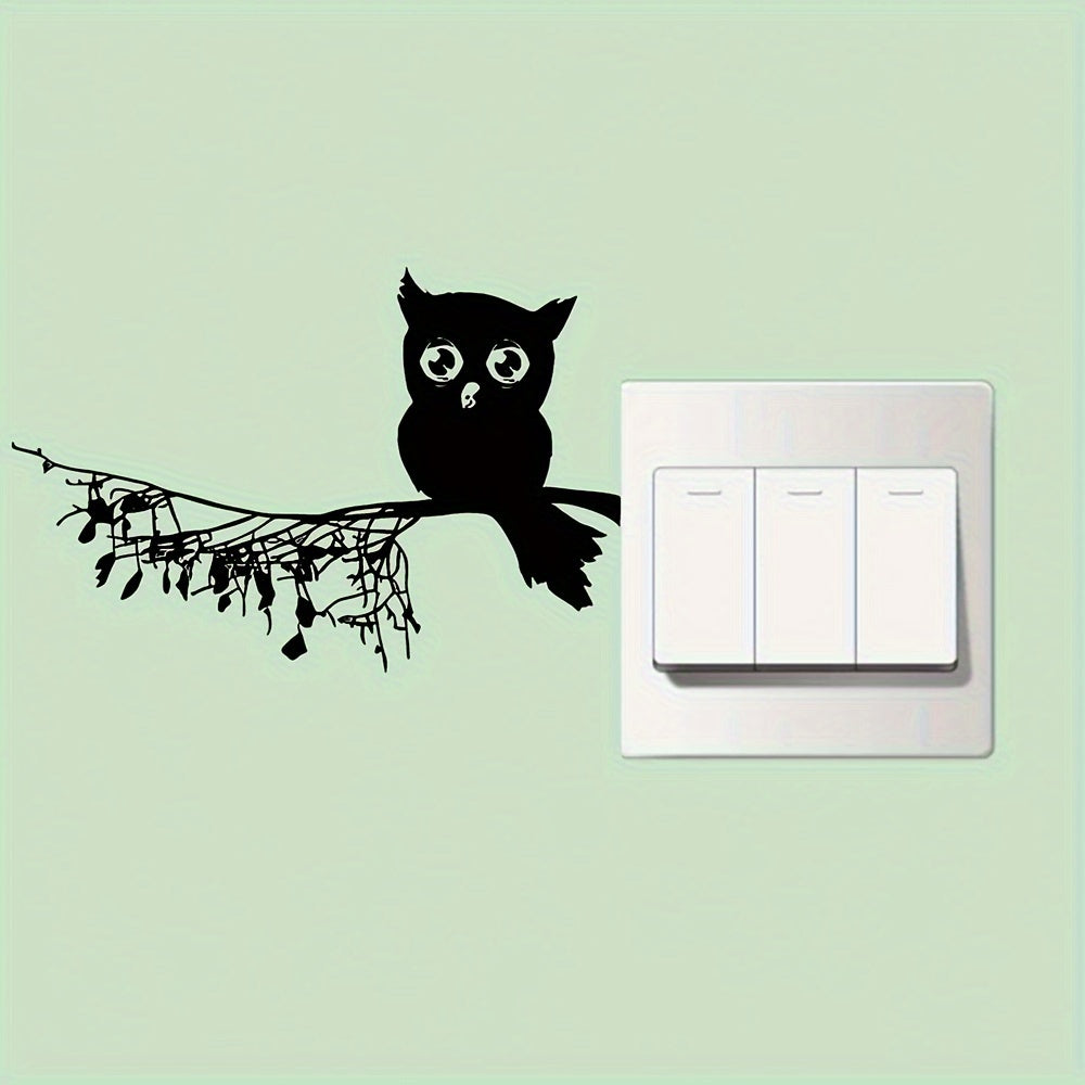 1pc Owl Switch Decorative Self-adhesive Sticker Home Decor