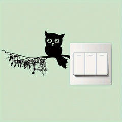 1pc Owl Switch Decorative Self-adhesive Sticker Home Decor