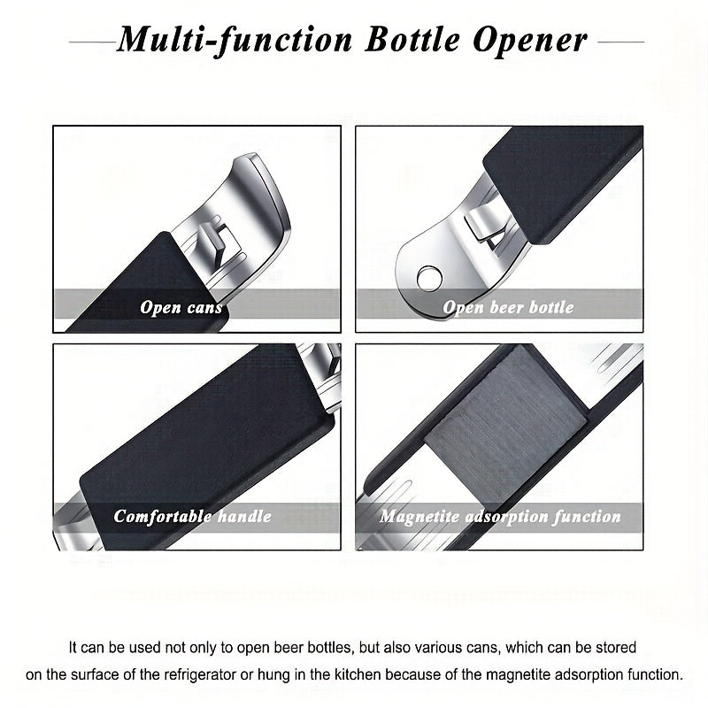 3PCS Magnetic Bottle Openers Can Opener Stainless Steel Small Beer Opener