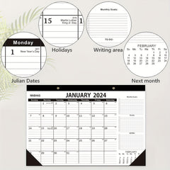 2023 Wall Calendar Jan-Jun Double Wire Binding Thick Paper Office Home Gift