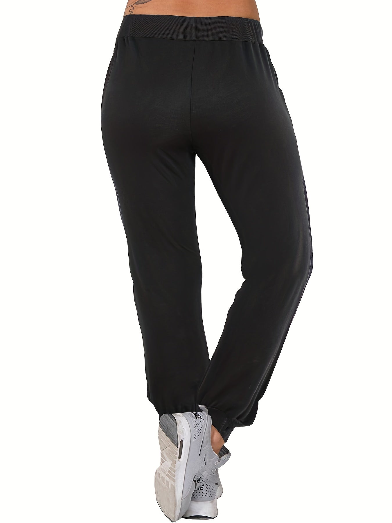 Tie Waist Jogger Pants with Pockets for Women