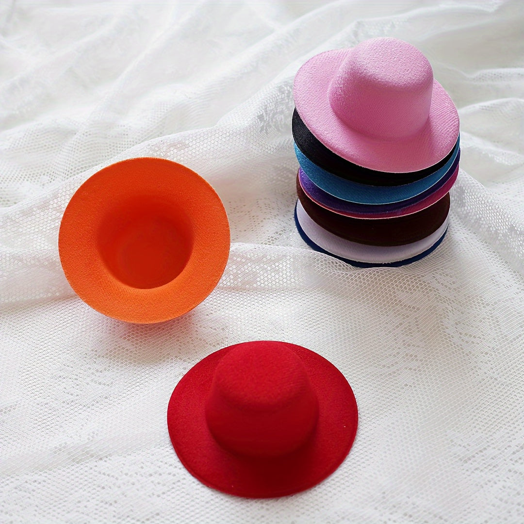 12 Mini Formal Hats DIY Craft for Hair Accessories 3-9 Inches