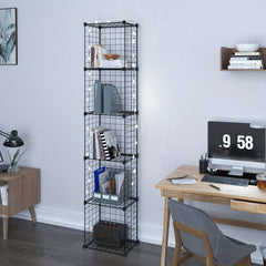 DIY Assembled Storage Rack Vertical Bookcase for Living Room Study Office