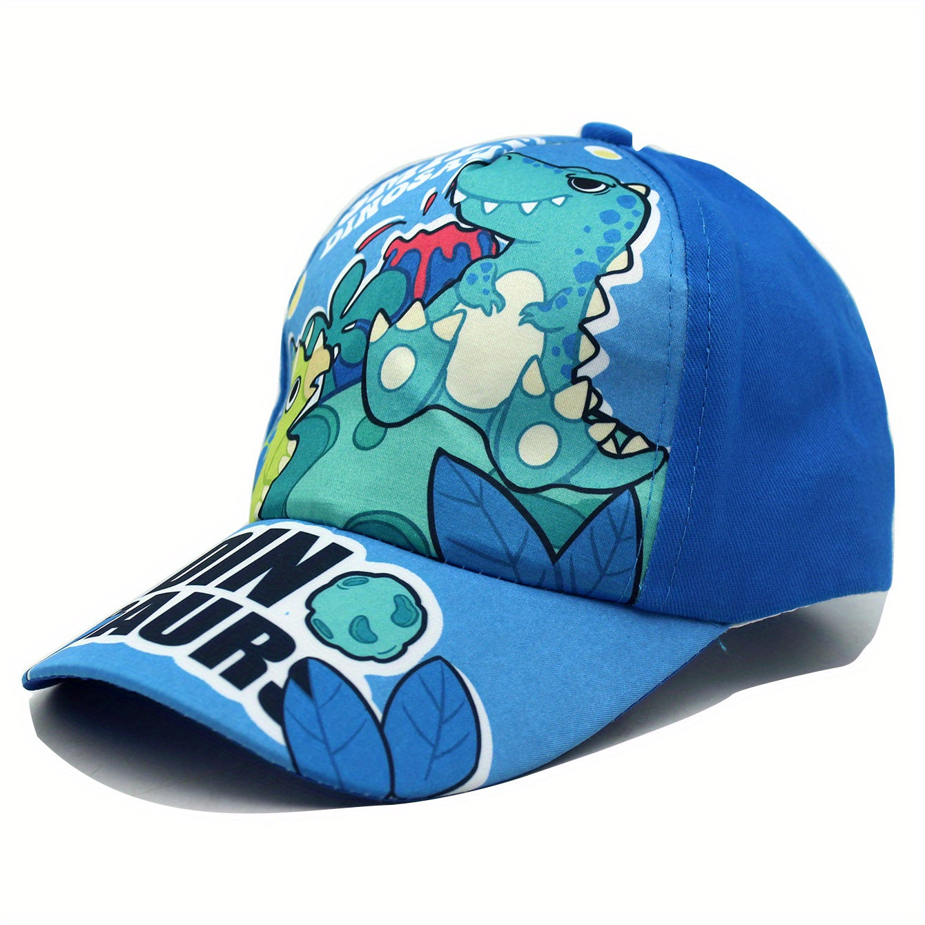 Dinosaur Embroidery Print Wide Brim Baseball Cap