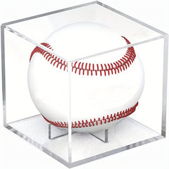Baseball Display Case UV Protective Acrylic Cube Holder Clear Box