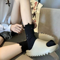 5 Pairs Women's Ripped Mid Tube Stockings