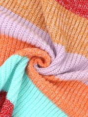  Colorblock Long Sleeve Cardigan