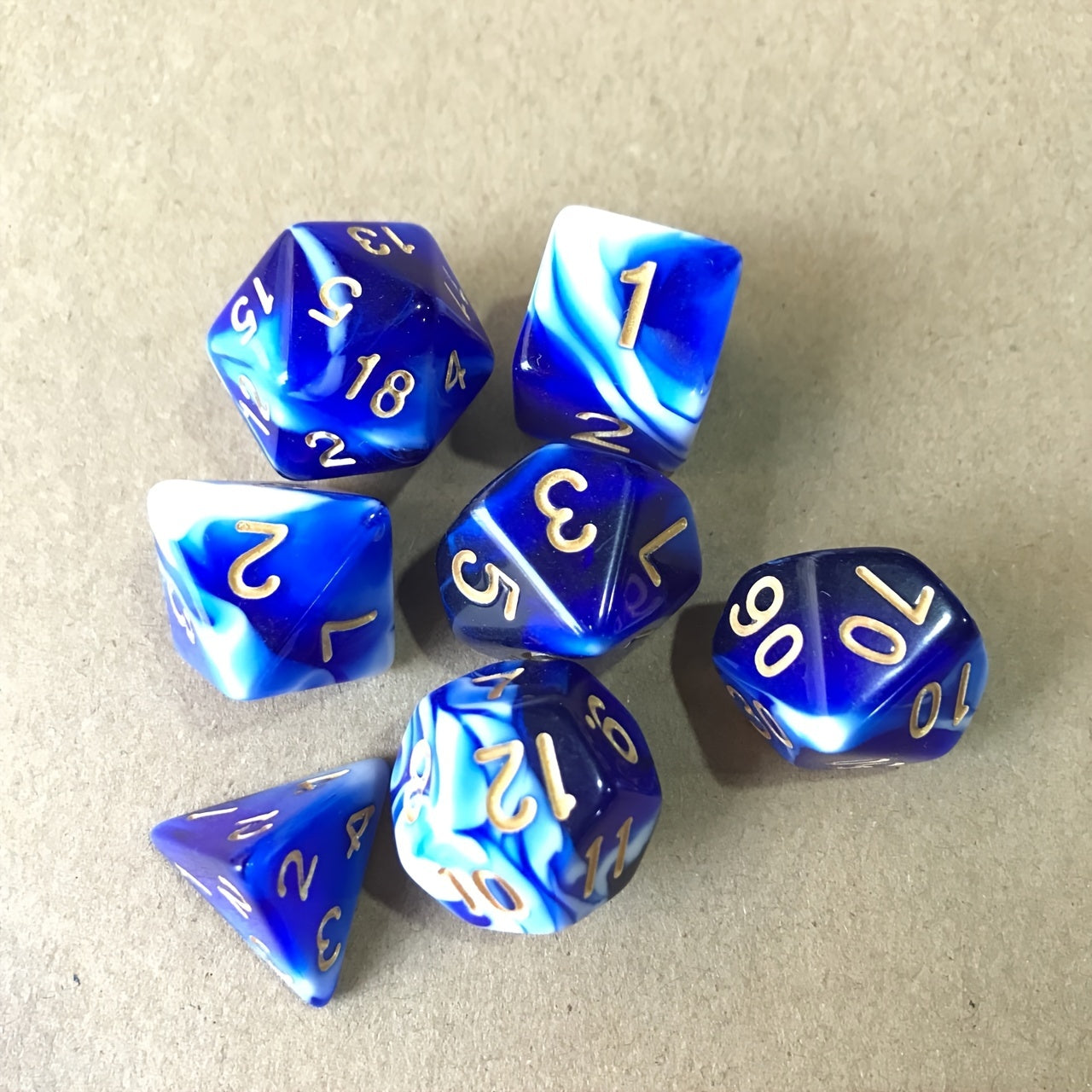 7 Double Colors Dice Sets for Table Games