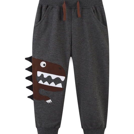Dinosaur Print Kids Sweatpants Boys Jogger Sports Pants