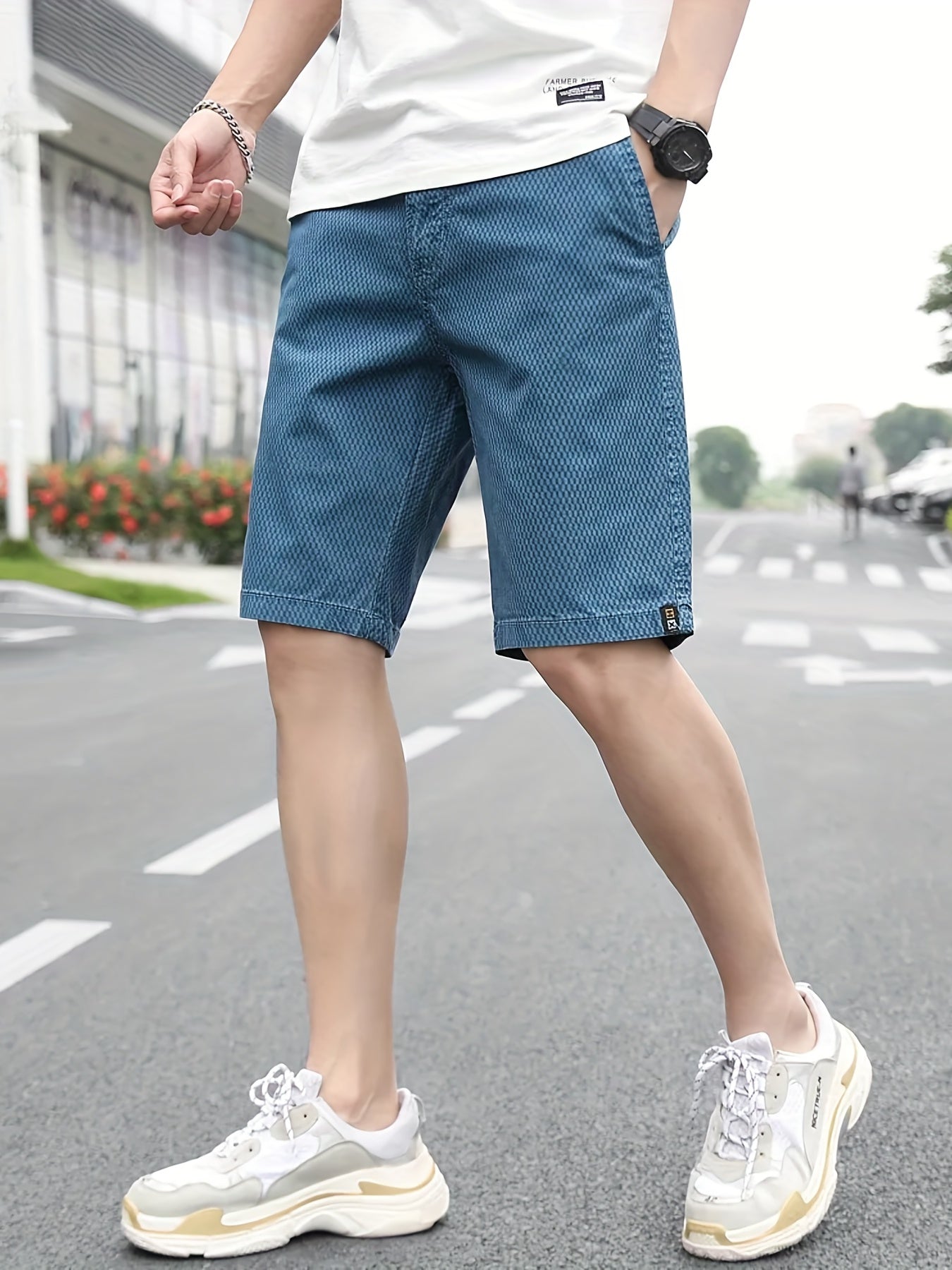 Men's Plaid Cargo Shorts for Summer Outdoor Activities