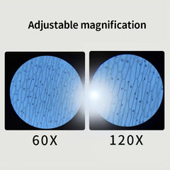 Kids Portable Handheld Pocket Microscope Toy LED Light 60X 120X