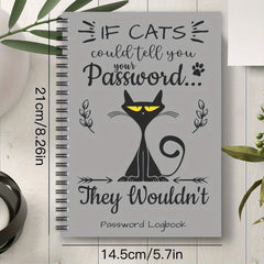 Cat Spiral Password Notebook: Login Recording