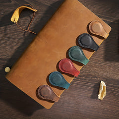 Crazy Horse Faux Leather Magnetic Bookmark Clip