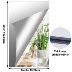Acrylic Mirror Tiles 2mm Self Adhesive Flexible Plastic Frameless Mirror