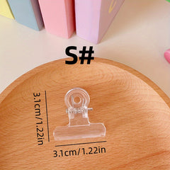 20pcs Transparent Ticket Clip File Folder Snack Sealing
