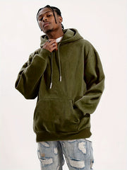 Men's Warm Fleece Hoodie with Kangaroo Pocket