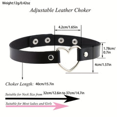 PU Leather Choker Punk Gothic Style Necklace